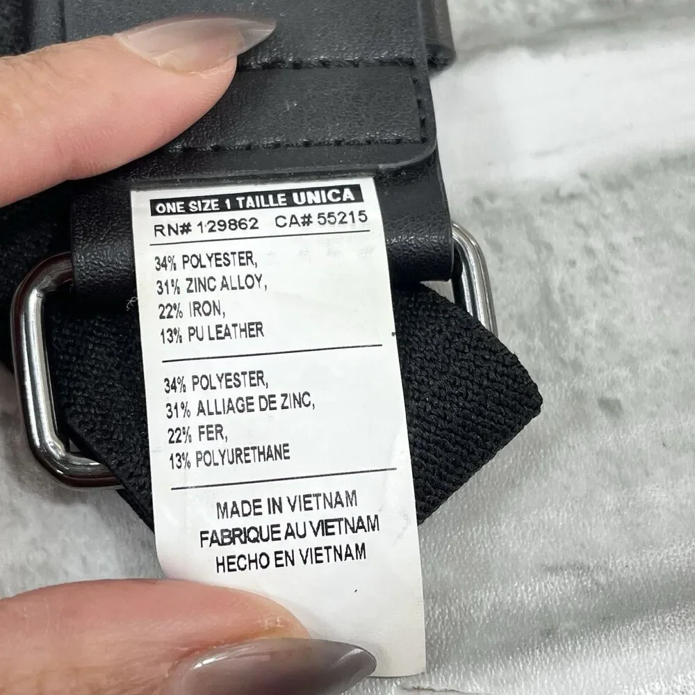 Nike Swoosh Black Belt Baseball Golf Adjustable Elastic Stretch One Size Fit All - Picture 4 of 6